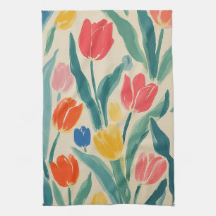 Tulips Spring Radiance Tea Towel