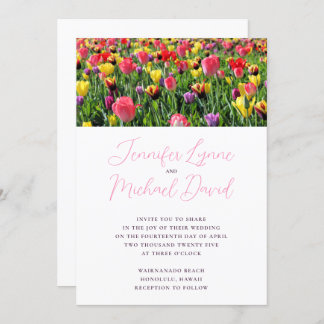 Tulips Spring Wedding Invitation