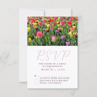 Tulips Spring Wedding RSVP