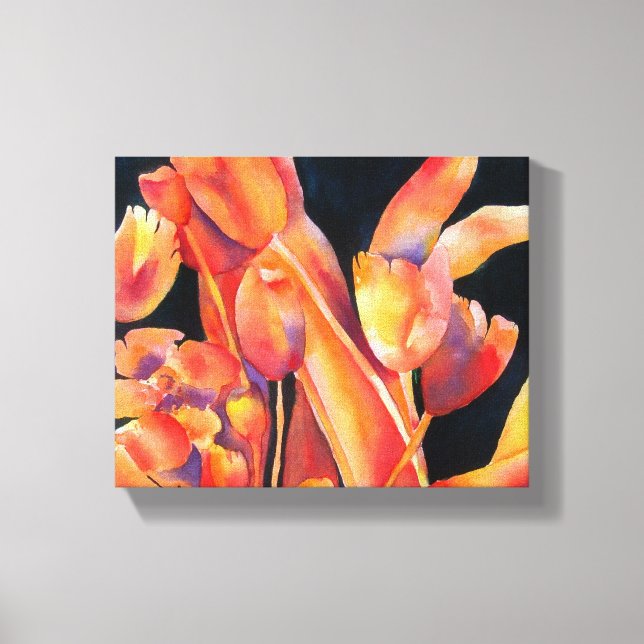 Tulips Sunset Hues Canvas  Print (Front)