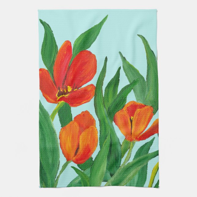 tulips tea towel (Vertical)