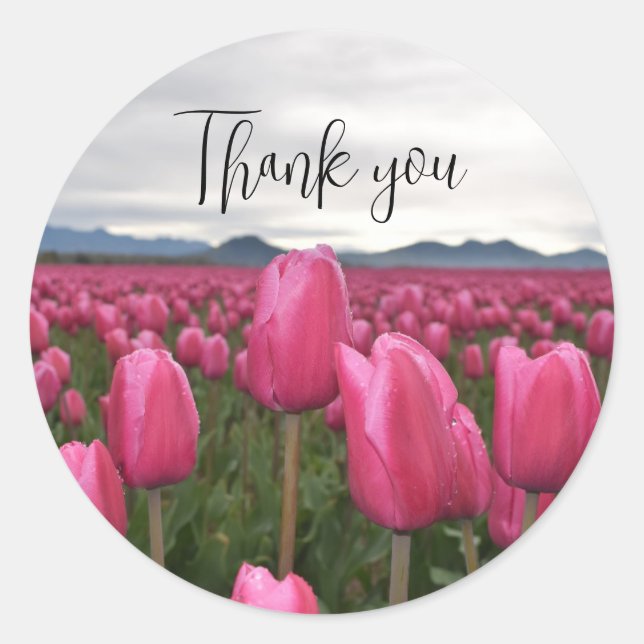 tulips thank you sticker (Front)