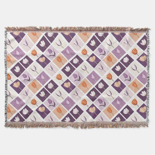 Tulips Throw Blanket (Front)