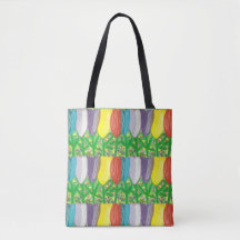 Tulips too lips fields Tote