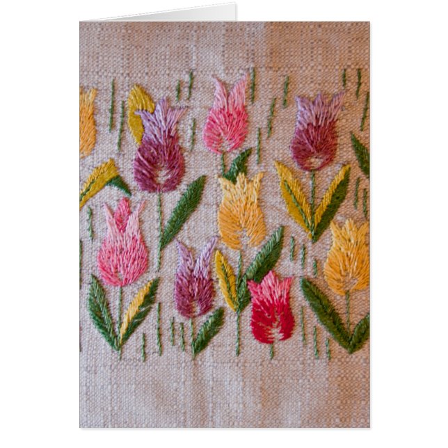 Tulips vintage embroidery (Front)