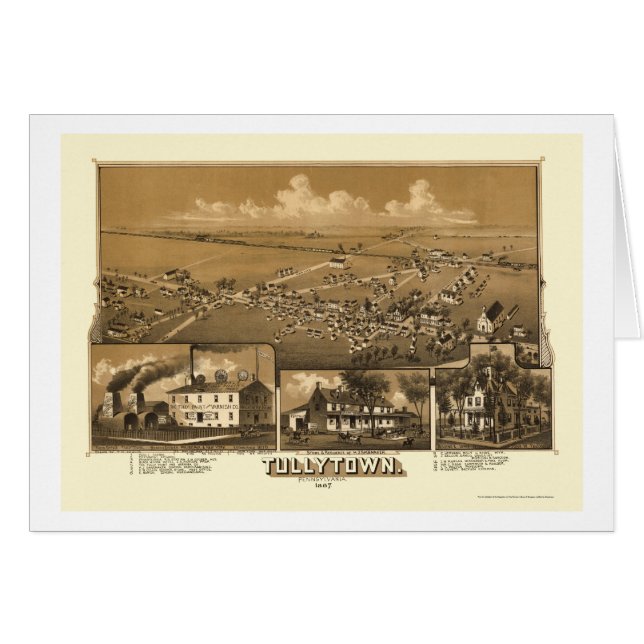 Tullytown, PA Panoramic Map - 1887 (Front Horizontal)