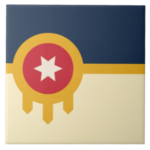 Tulsa city flag tile