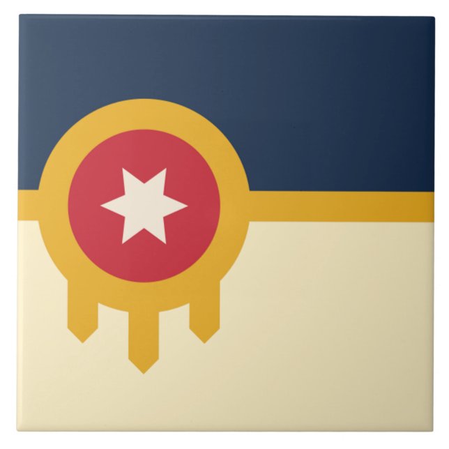 Tulsa city flag tile (Front)
