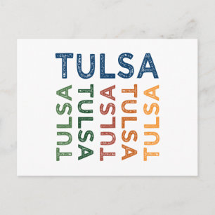 Tulsa Cute Colourful Postcard
