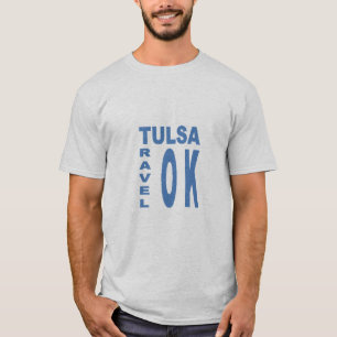 TULSA Gray T-shirt OKLAHOMA TRAVEL