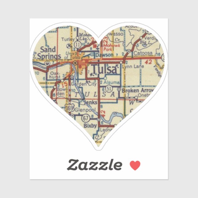 Tulsa OK Retro Map (Sheet)