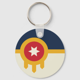 Tulsa (Oklahoma) City flag Keychain