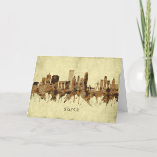 Tulsa Oklahoma Cityscape Holiday Card