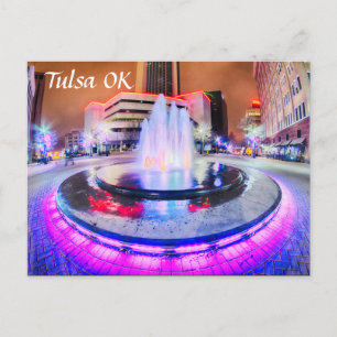 tulsa oklahoma downtown postcard