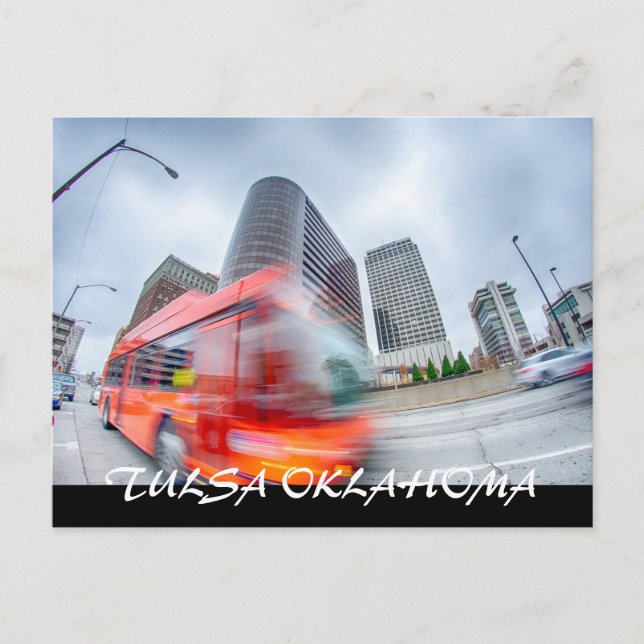 tulsa oklahoma downtown postcard (Front)