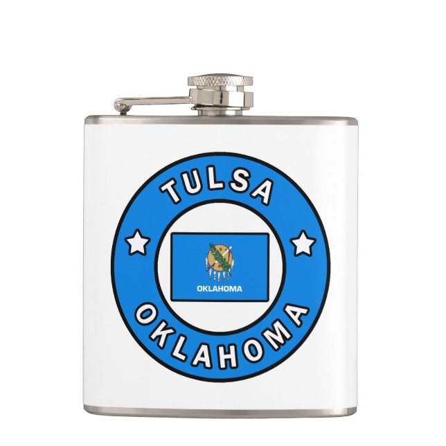 Tulsa Oklahoma Hip Flask (Front)