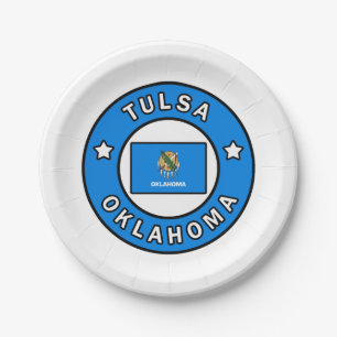 Tulsa Oklahoma Paper Plate