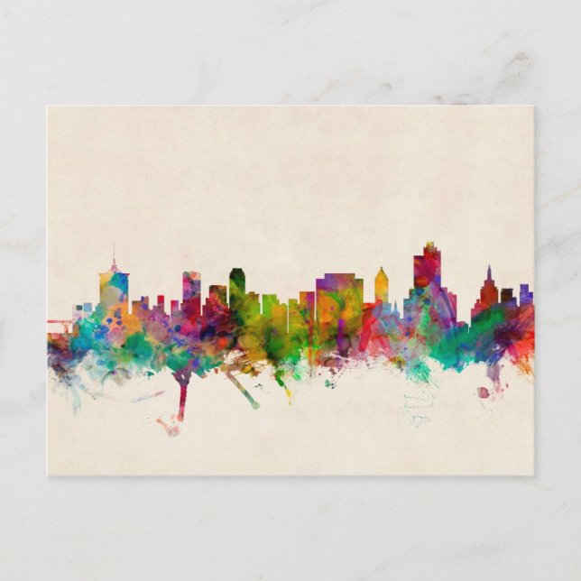 Tulsa Oklahoma Skyline Cityscape Postcard (Front)