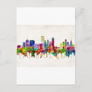 Tulsa Oklahoma Skyline Invitation Postcard