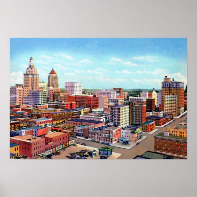 Tulsa Oklahoma Skyline Poster (Front)