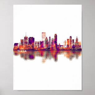 Tulsa Oklahoma Skyline Poster