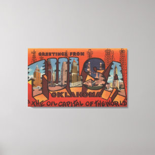 Tulsa, OklahomaLarge Letter ScenesTulsa, OK Canvas Print