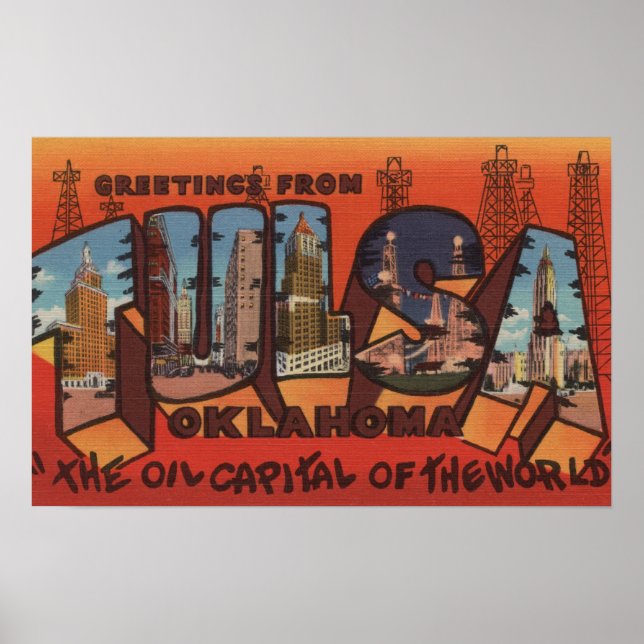 Tulsa, OklahomaLarge Letter ScenesTulsa, OK Poster (Front)