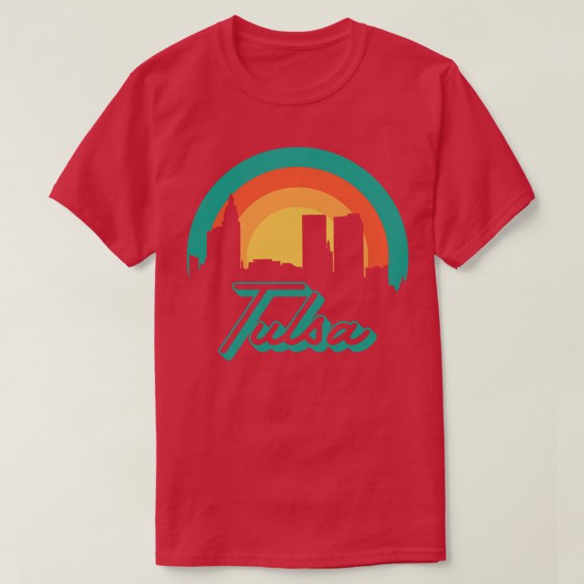 Tulsa Skyline Oklahoma State T-Shirt (Design Front)