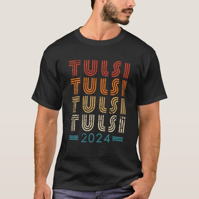 Tulsi 2024 Tulsi Gabbard For President 2024 Retro  T-Shirt (Front)
