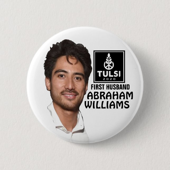 Tulsi Gabbard 2020 Abraham Williams for First Husb 6 Cm Round Badge (Front)