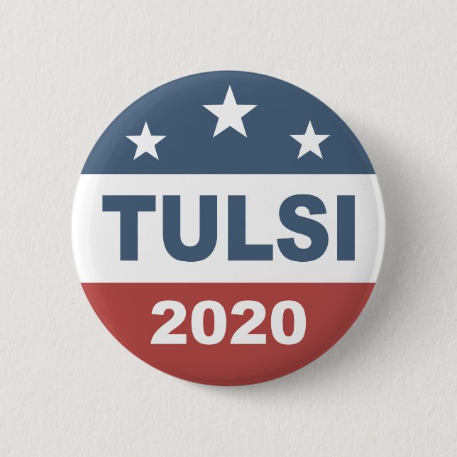 Tulsi Gabbard 2020 for President 6 Cm Round Badge (Front)