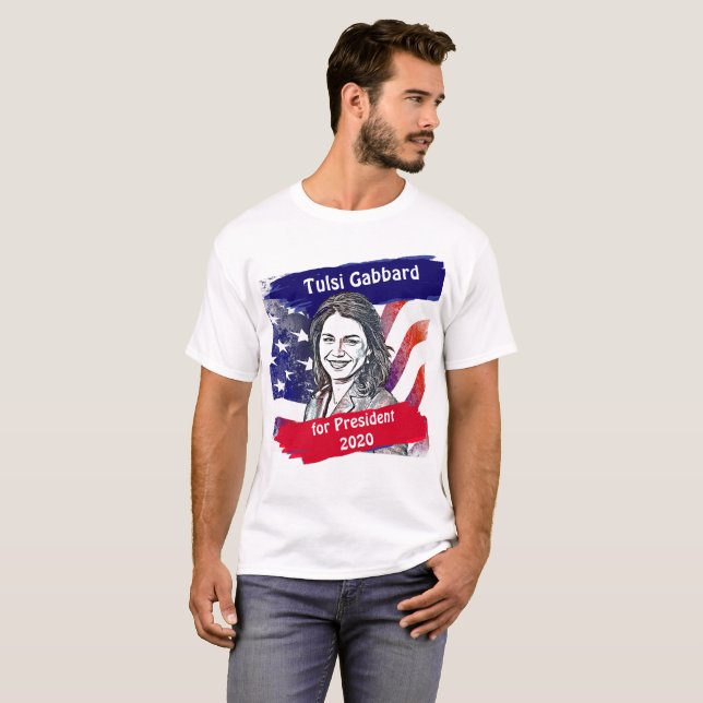 Tulsi Gabbard for President 2020 Election T-Shirt (Front Full)