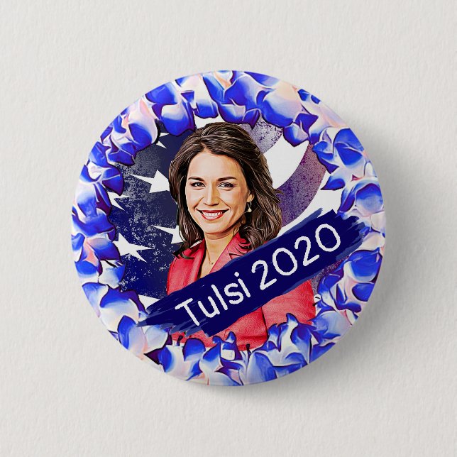 Tulsi Gabbard for Presidnet 2020 Election 6 Cm Round Badge (Front)