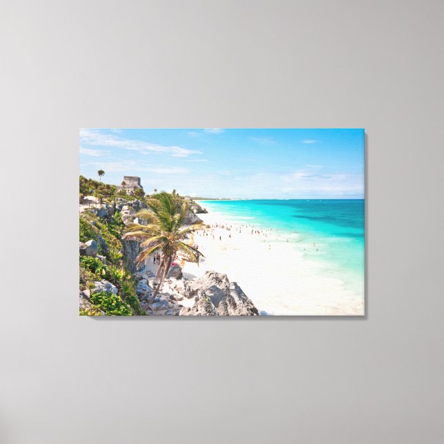 Tulum Beach Canvas Print (Front)