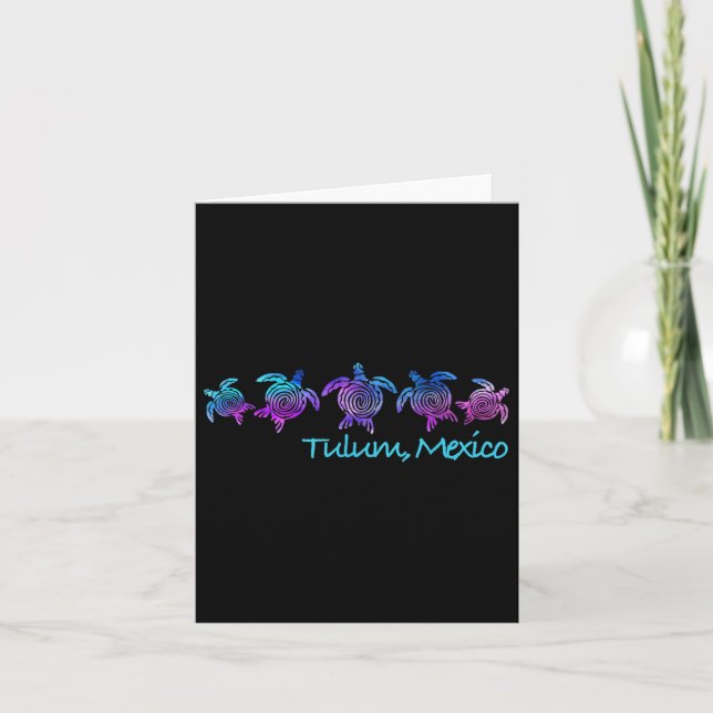 Tulum Beach Design _ Tribal Turtle Gift  Card (Front)
