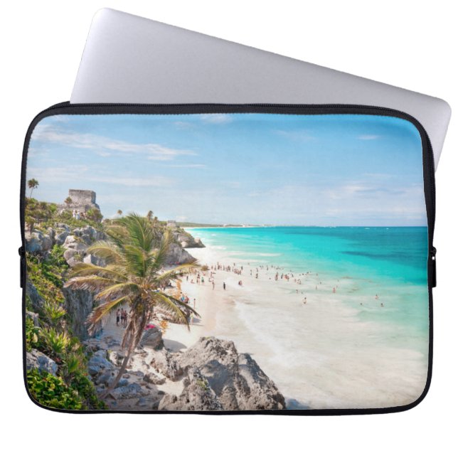 Tulum Beach Laptop Sleeve (Front)