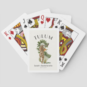 Tulum Leopard Tropical Bachelorette Weekend Playing Cards