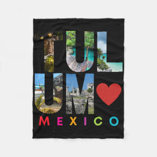 Tulum Mexico 2022 Vacation Beach Matching Family G Fleece Blanket