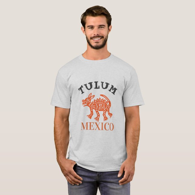 Tulum Mexico Inca Design T-Shirt (Front Full)