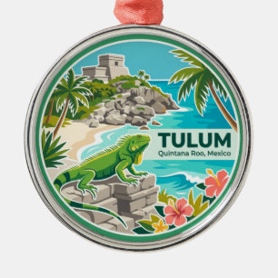 Tulum Mexico Metal Tree Decoration