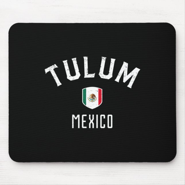 Tulum Mexico - Mexican Flag Tulum Tee  Mouse Pad (Front)