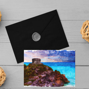 Tulum Mexico Panorama View Postcard