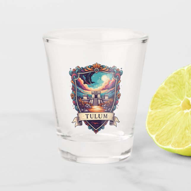 Tulum Mexico Shot Glass (Front)