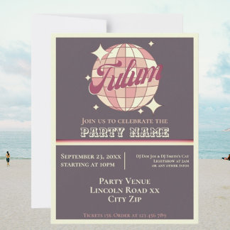 Tulum Mexico themed summer party celebration Invitation