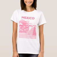 Tulum, Mexico, Travel Art, Pink Art