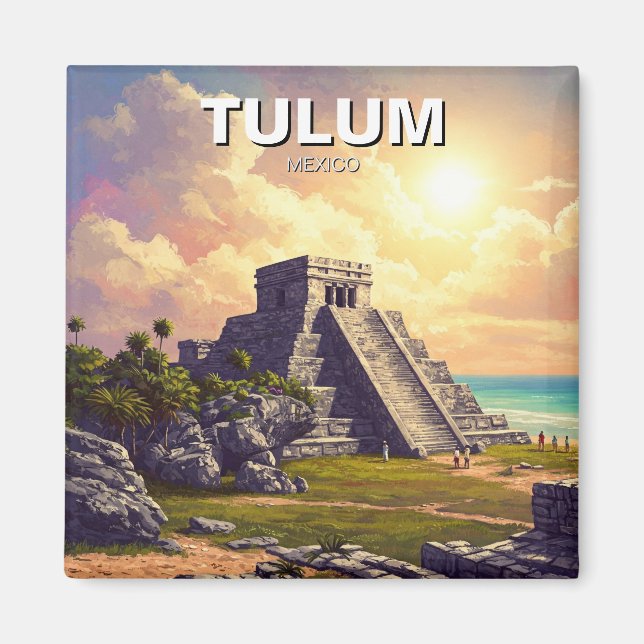 Tulum Mexico Travel Magnet (Front)
