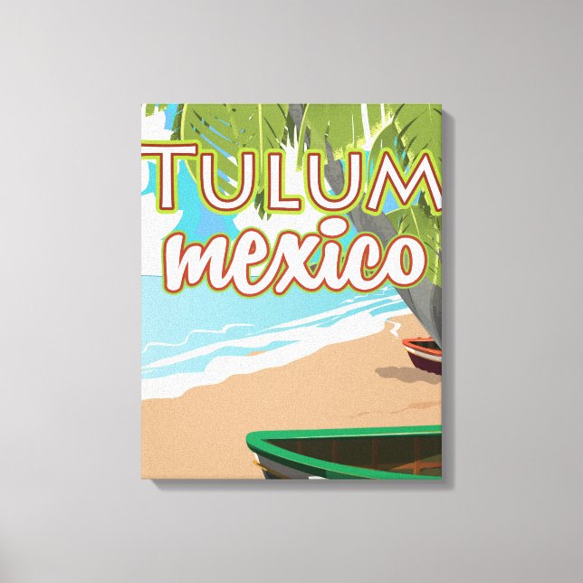 Tulum, mexico travel poster canvas print (Front)