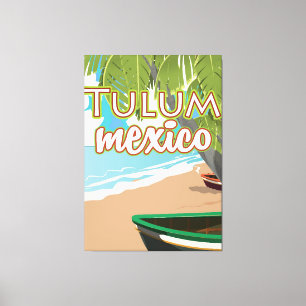 Tulum, mexico travel poster canvas print