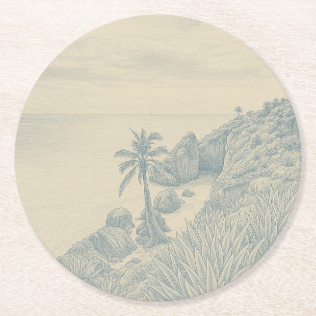 Tulum Paper Coaster (Front)