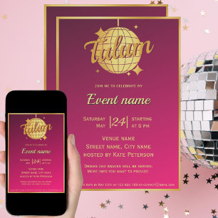 Tulum themed party event bachelorette Invitation